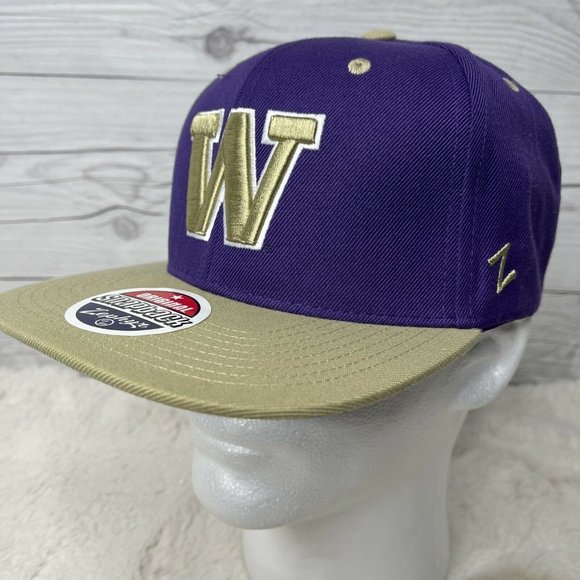 Washington Huskies Zephyr Z11 Adjustable Snapback Hat - Purple New NWT - Picture 2 of 8